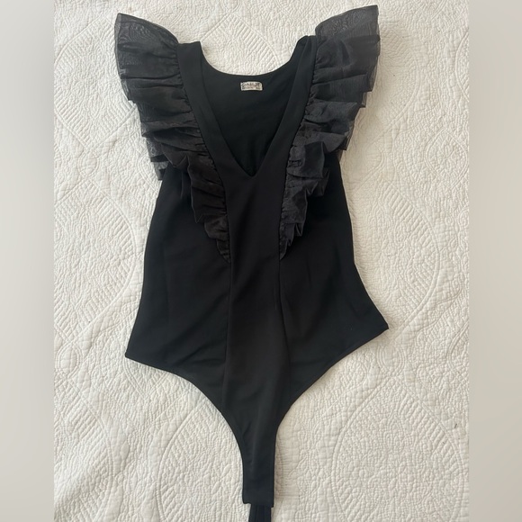Free People Paper Planes Bodysuit in Black. Size M. - Picture 7 of 14